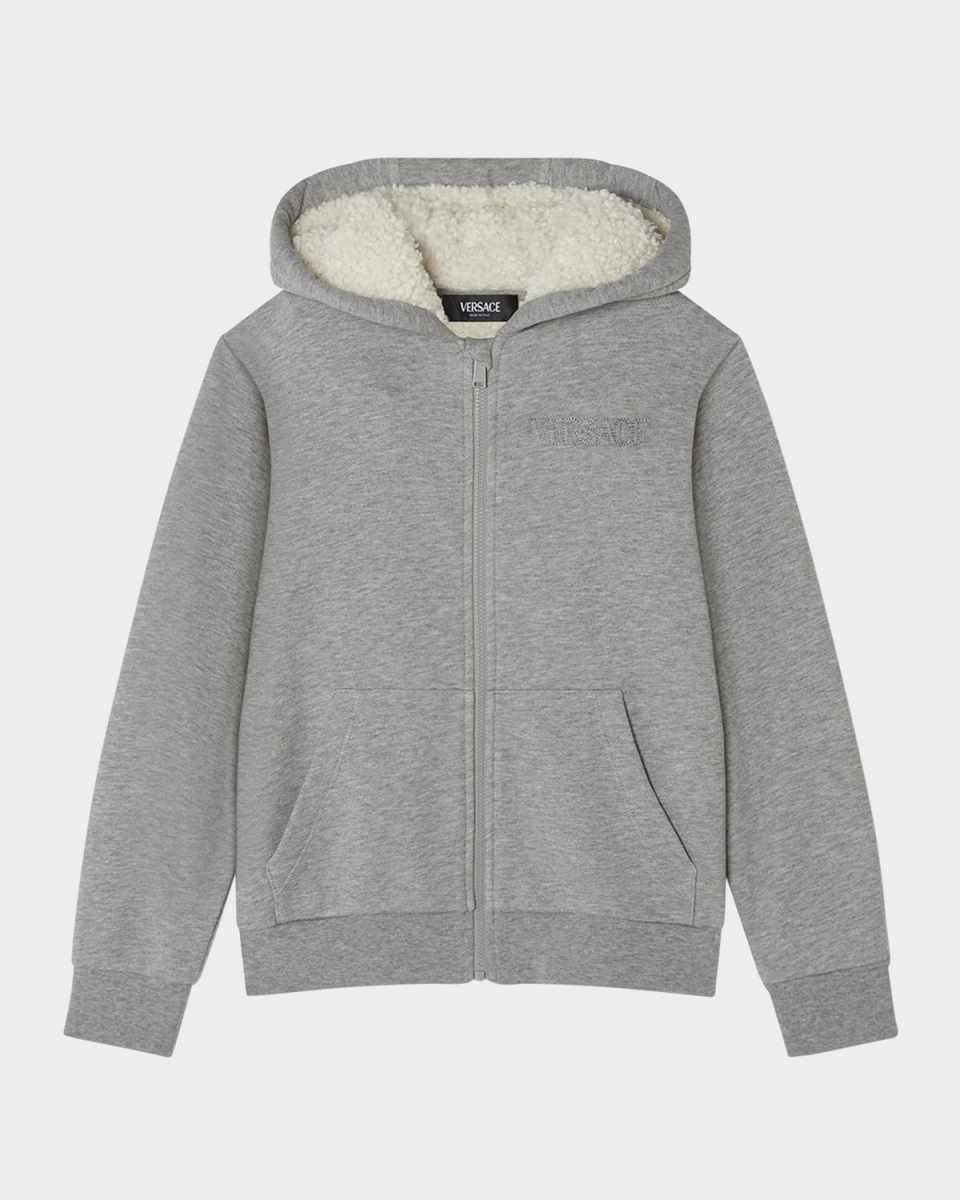 Kid's Hoodie W/ Embossed Medusa Head, Size 6-14